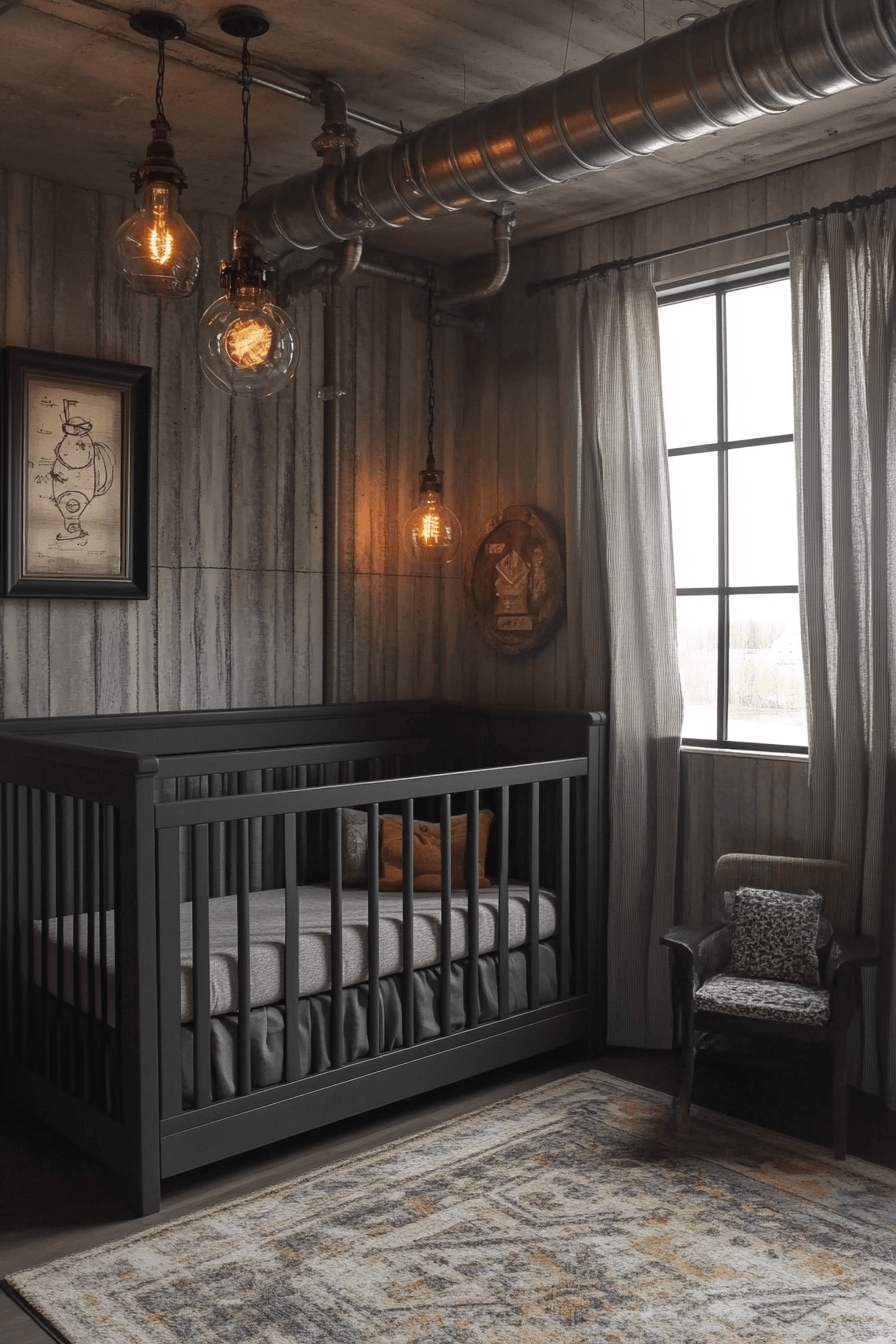 29 Industrial Chic Baby Room Ideas to Make Your Nursery Stand Out with Style 8 Industrial Chic Baby Room