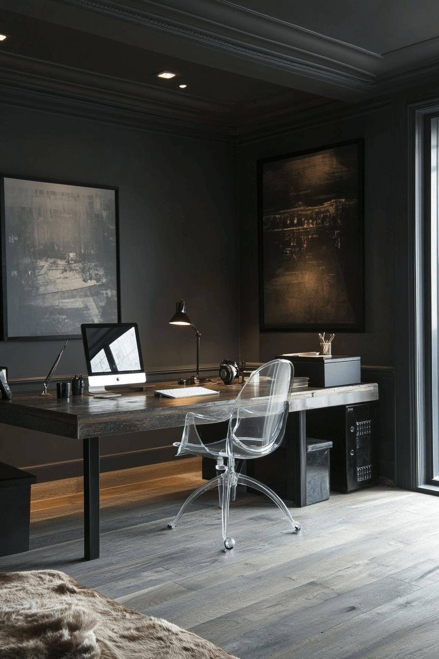 29 Moody Office Ideas to Create a Stylish and Productive Workspace 8 moody office