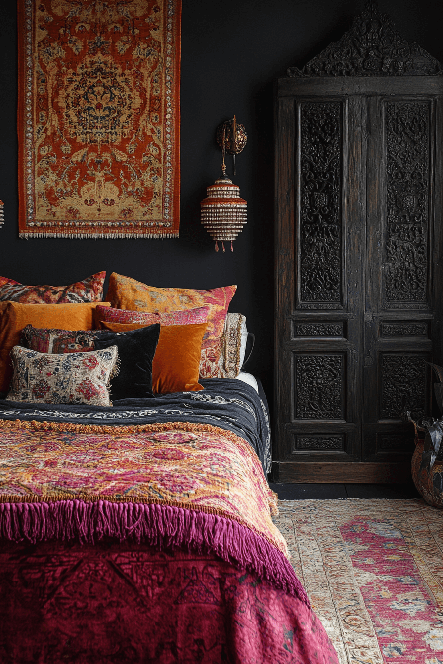 29 Boho Gothic Bedroom Inspirations to Create an Enchanting Ambiance 9 boho gothic bedroom