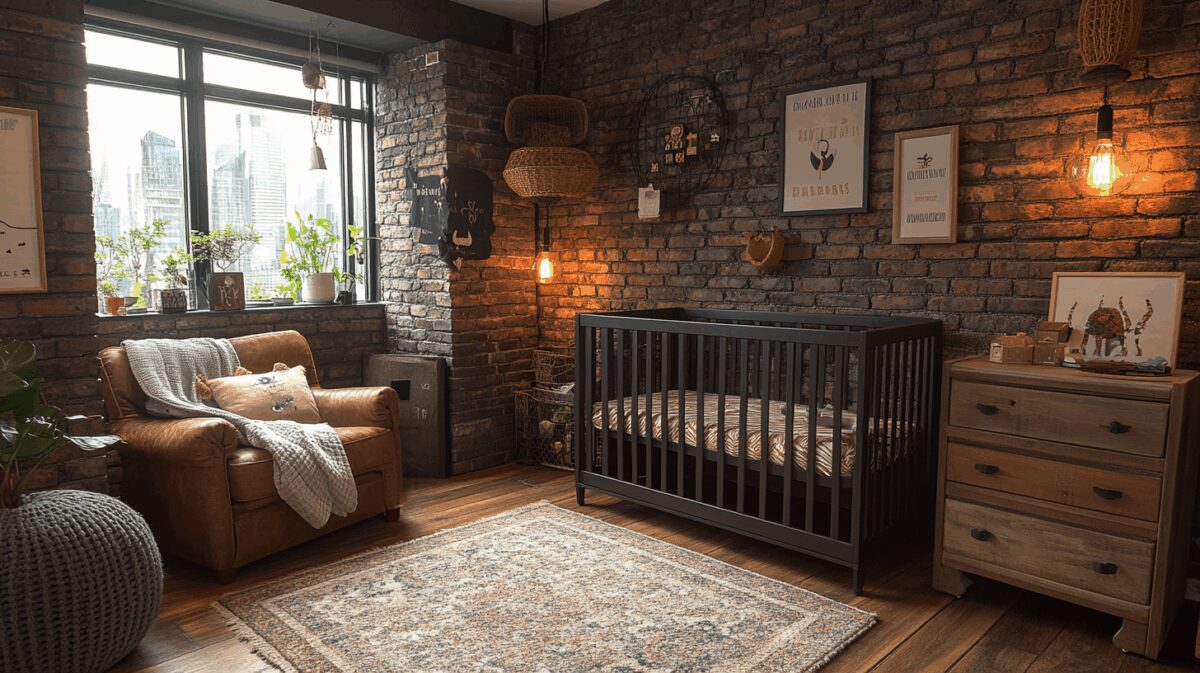 View of 29 Industrial Chic Baby Room Ideas To Make Your Nursery Stand Out With ...