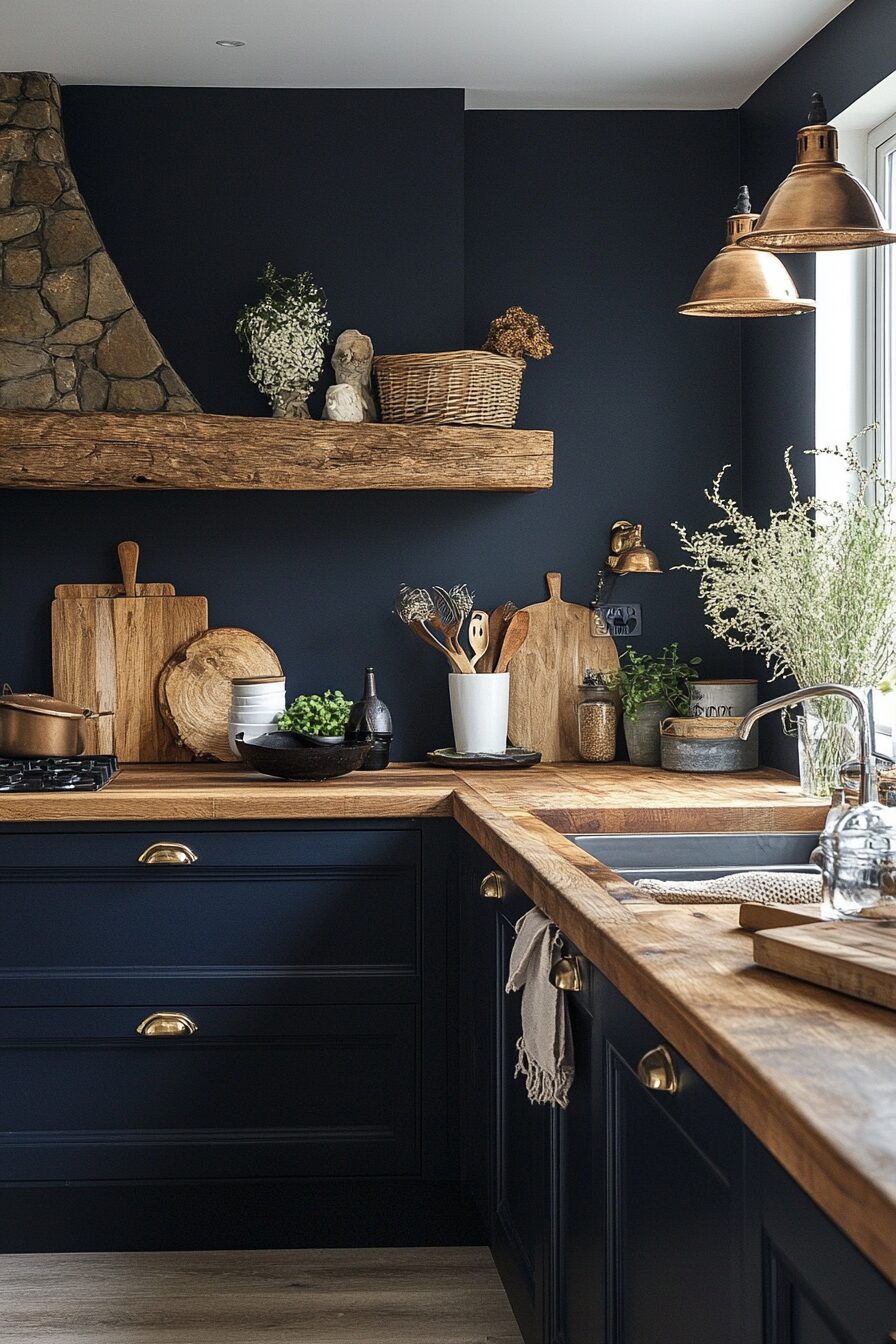 29 Moody Farmhouse Kitchen Ideas for a Bold and Beautiful Kitchen Makeover 10 moody farmhouse kitchen