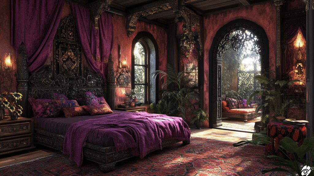 29 Boho Gothic Bedroom Inspirations to Create an Enchanting Ambiance 7 boho gothic bedroom