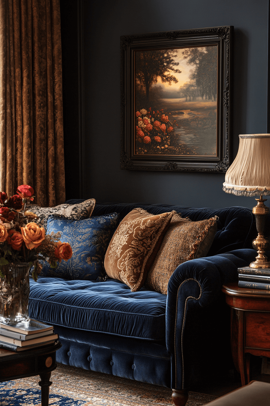 29 Moody Vintage Living Room Designs to Bring Vintage Charm into Contemporary Living 1 moody vintage living room