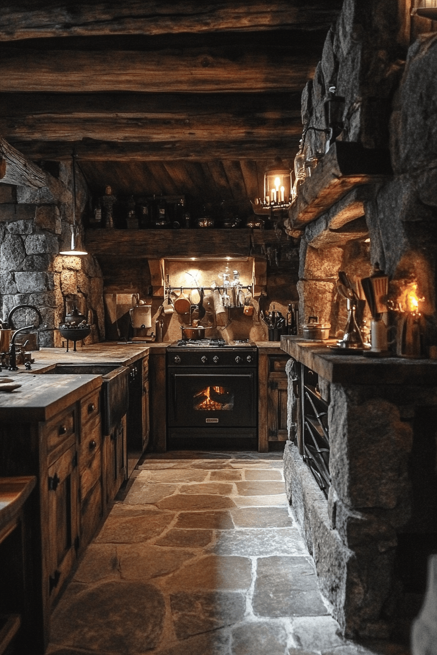 29 Old Cabin Interior Kitchen Inspirations for a Vintage Retreat 1 old cabin interior kitchen