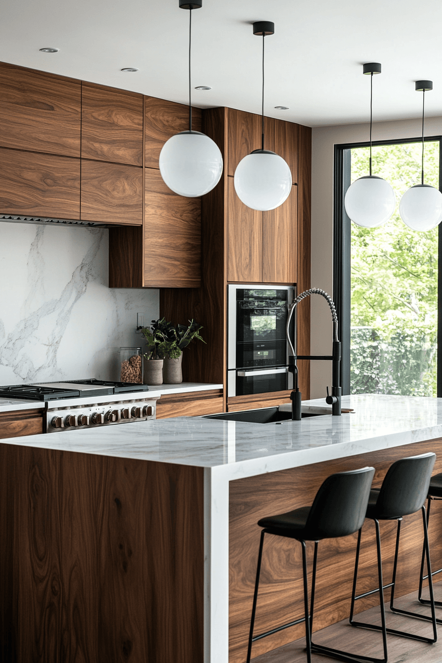 29 Walnut Kitchen Cabinets That Exude Understated Luxury 1 Walnut Kitchen Cabinets