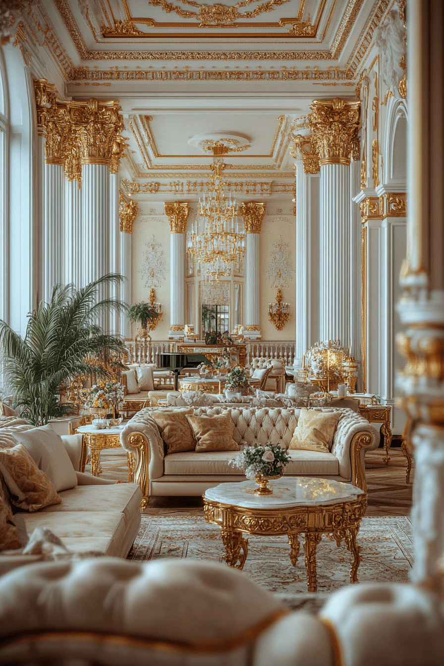 neoclassical interior living rooms