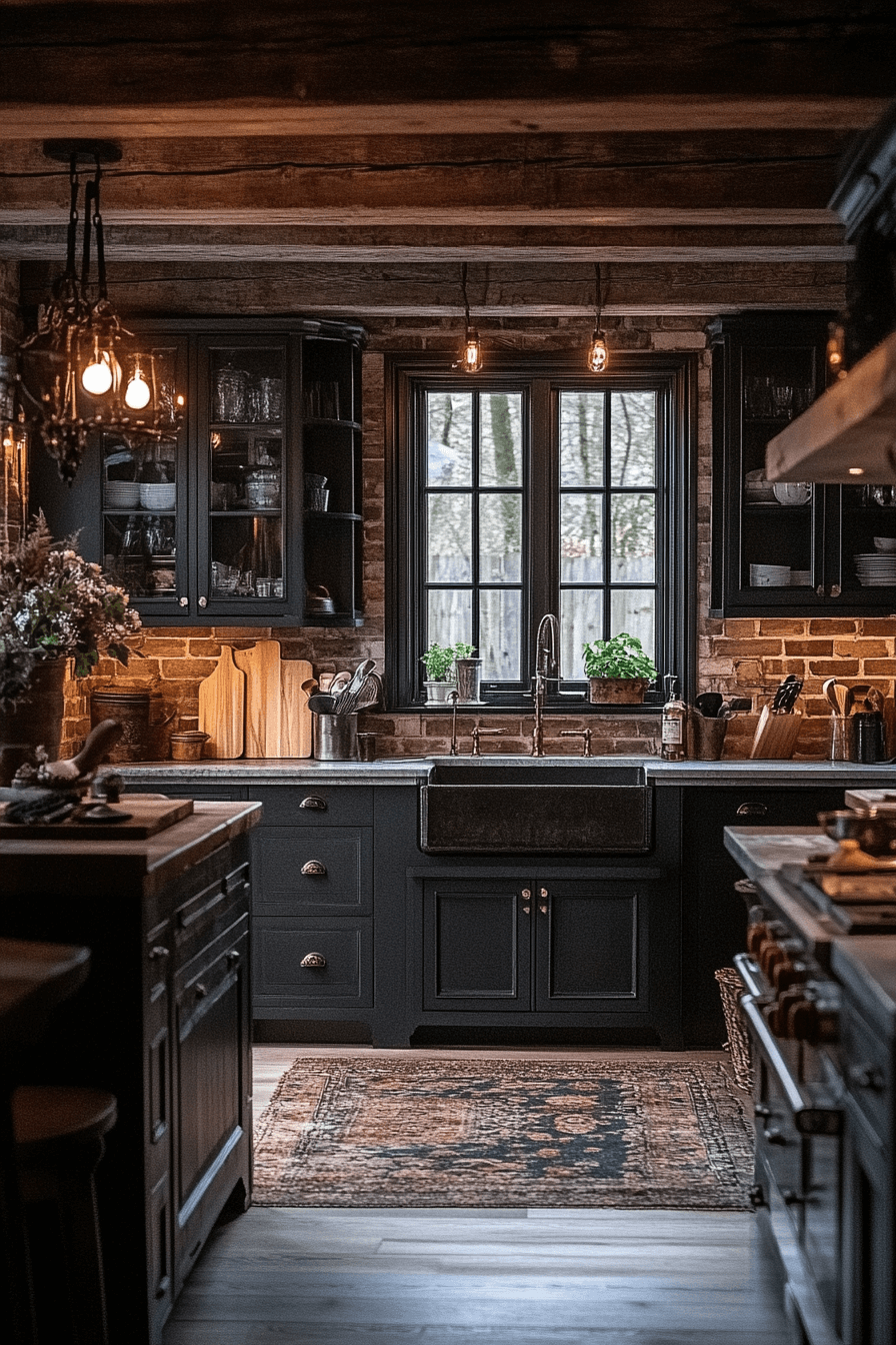 29 Moody Cottage Kitchen Interiors That Radiate Peace and Personality 1 moody cottage kitchen