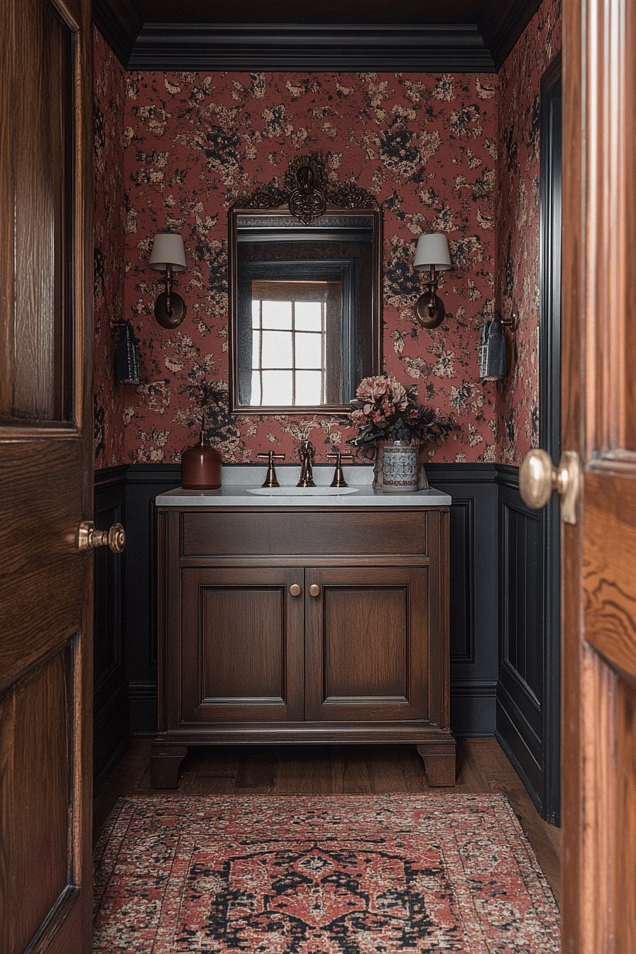 29 Moody Vintage Bathroom Ideas to Create a Timeless and Cozy Retreat 10 moody vintage bathroom