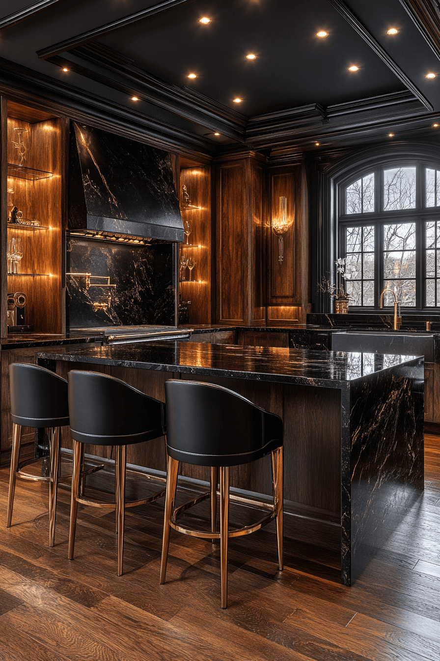 29 Dark Kitchen Aesthetic Touches to Create Your Dream Culinary Retreat 10 dark kitchen aesthetic