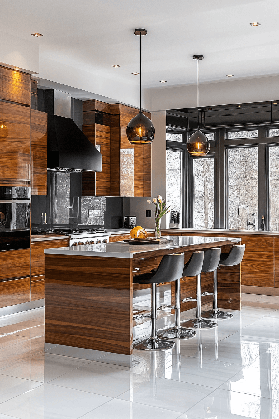 29 Walnut Kitchen Cabinets That Exude Understated Luxury 10 Walnut Kitchen Cabinets