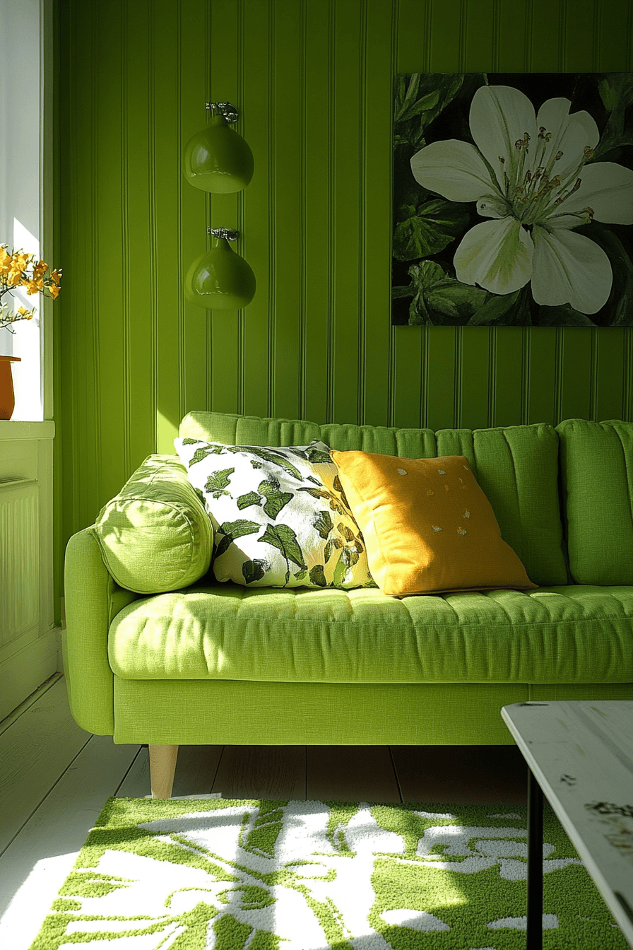 29 Green Living Room Decor Inspirations for a Fresh Modern Makeover 10 green living room decor