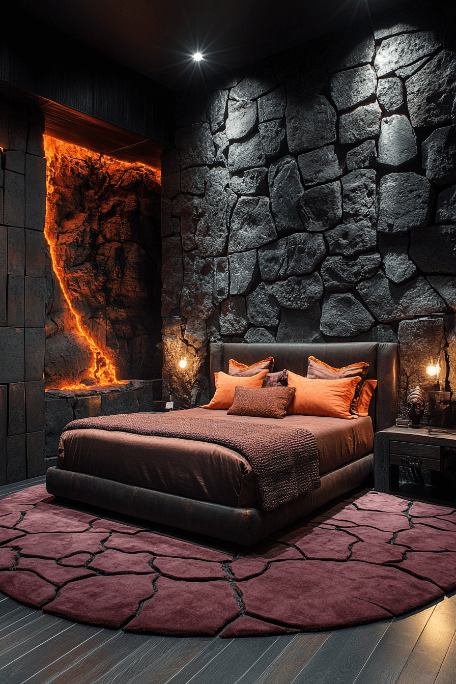 29 Stone Wall Bedroom Designs That Reflect Earthy Charm and Peace 11 Stone Wall Bedroom