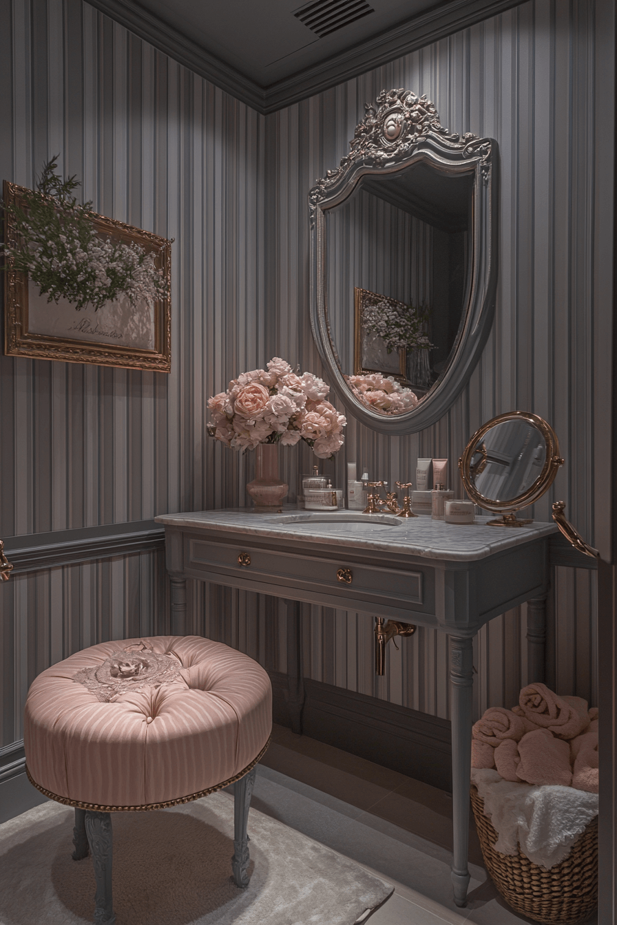 29 Moody Vintage Bathroom Ideas to Create a Timeless and Cozy Retreat 11 moody vintage bathroom