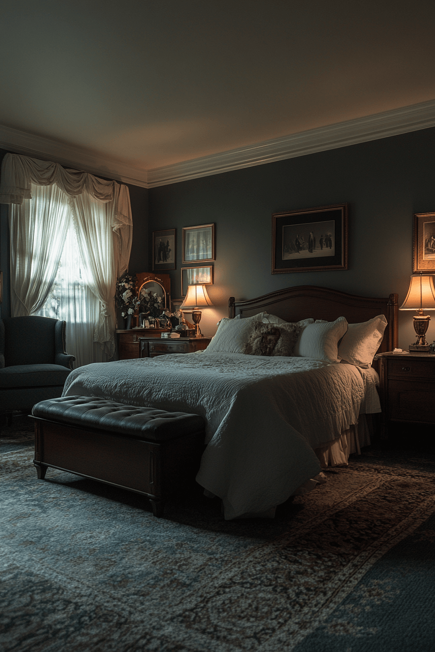 29 Moody Vintage Bedroom Ideas to Add Personality and Comfort to Your Room 11 moody vintage bedroom