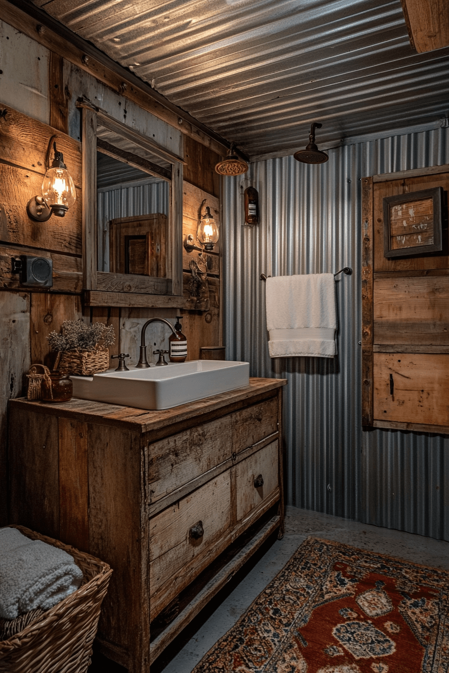 29 Old Cabin Interior Bathroom Inspirations for a Peaceful Escape 11 old cabin interior bathroom