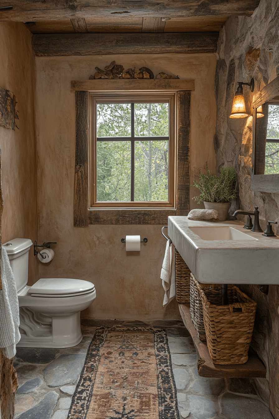 29 Old Cabin Interior Bathroom Inspirations for a Peaceful Escape 12 old cabin interior bathroom