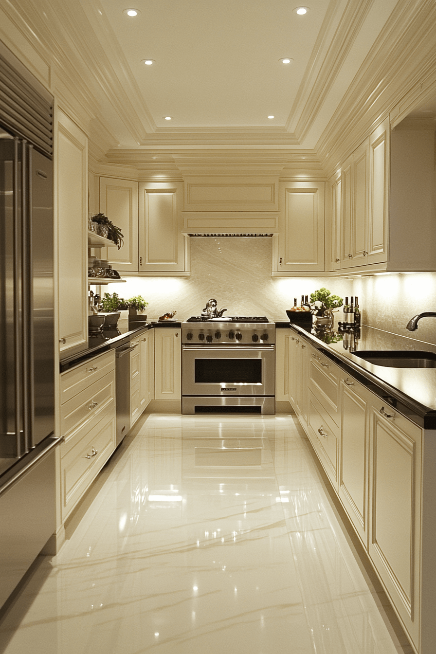 29 Neoclassical Kitchen Inspirations for a Perfectly Elegant Cooking Area 12 neoclassical kitchen