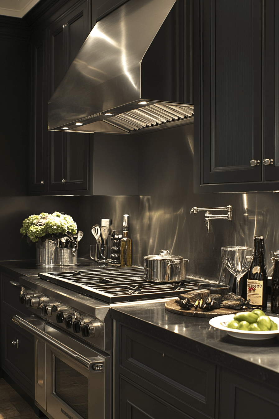 29 Dark and Moody Kitchen Spaces That Turn Everyday Cooking into Art 12 dark and moody kitchen