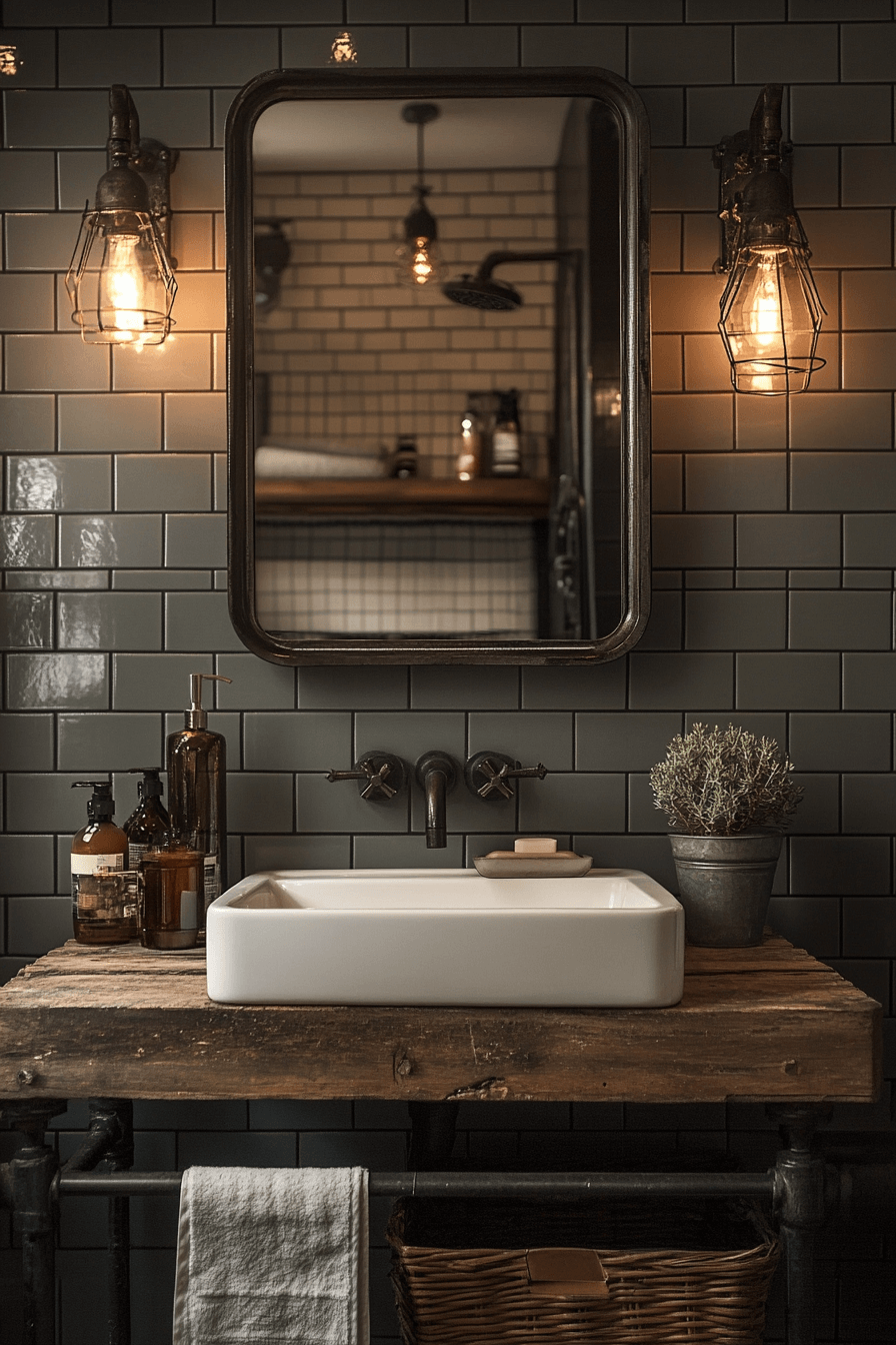 29 Industrial Bathroom Ideas That Turn Raw Details Into Refined Style 12 industrial bathroom ideas