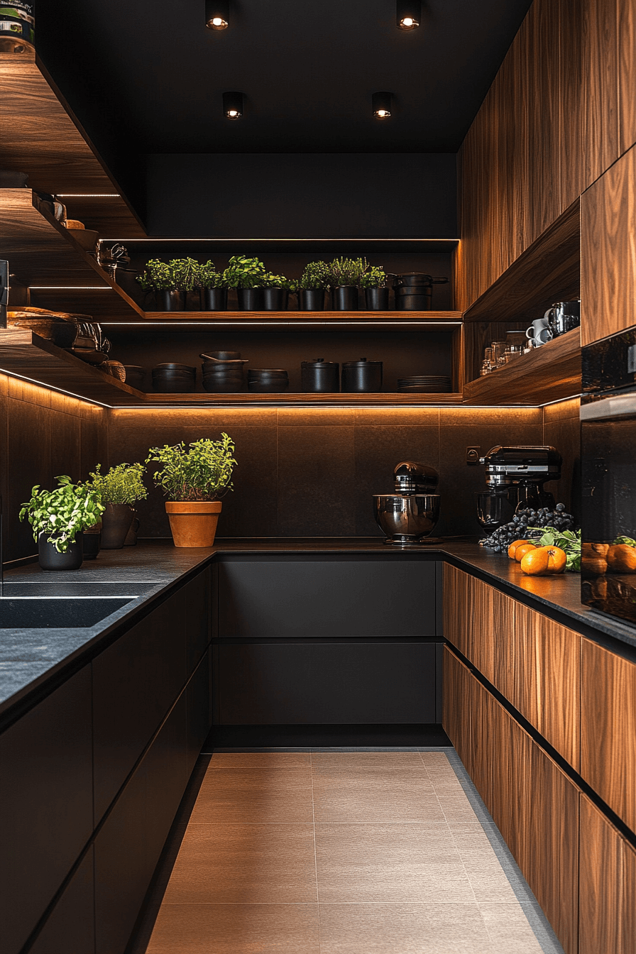 29 Small Moody Kitchen Inspirations That Make Darkness Feel Delightful 12 small moody kitchen
