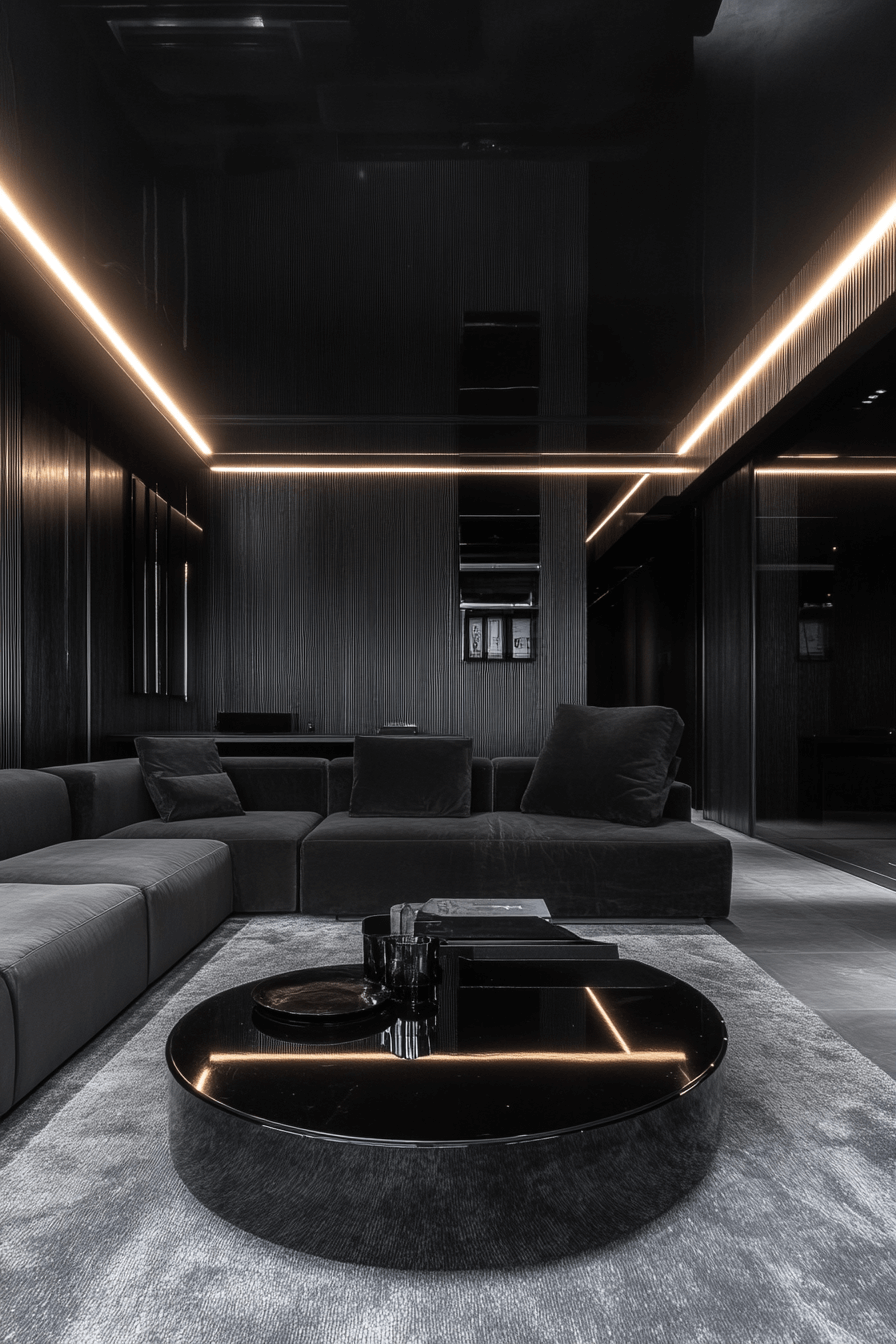 29 Black Living Room Decor Inspirations for a High-Contrast Aesthetic 13 black living room decor