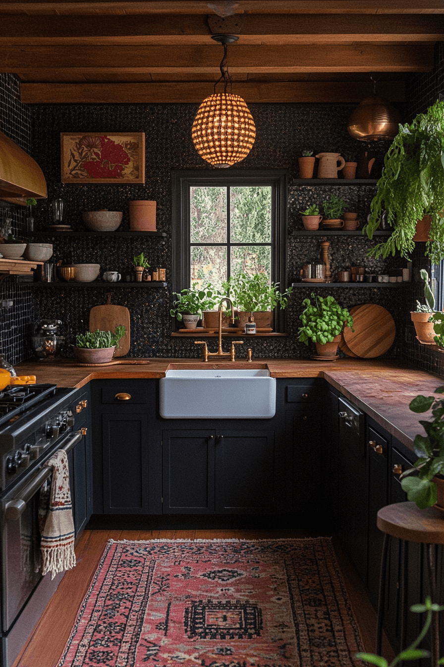 29 Moody Cottage Kitchen Interiors That Radiate Peace and Personality 13 moody cottage kitchen