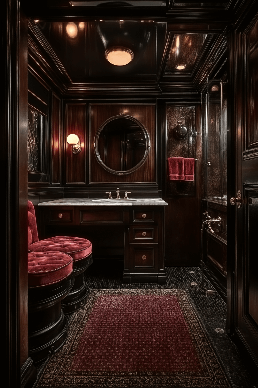 29 Moody Vintage Bathroom Ideas to Create a Timeless and Cozy Retreat 13 moody vintage bathroom