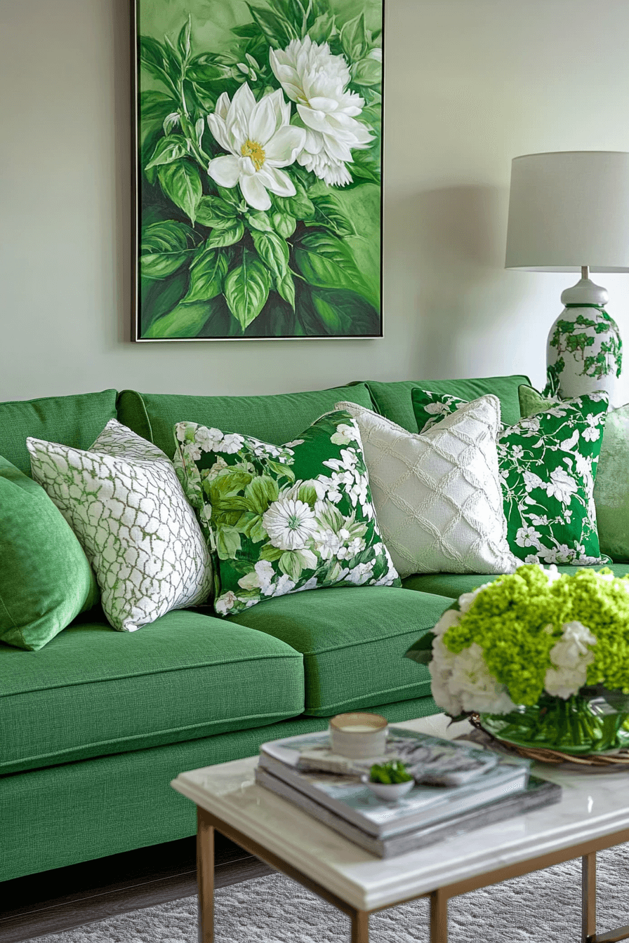 29 Green Living Room Decor Inspirations for a Fresh Modern Makeover 14 green living room decor