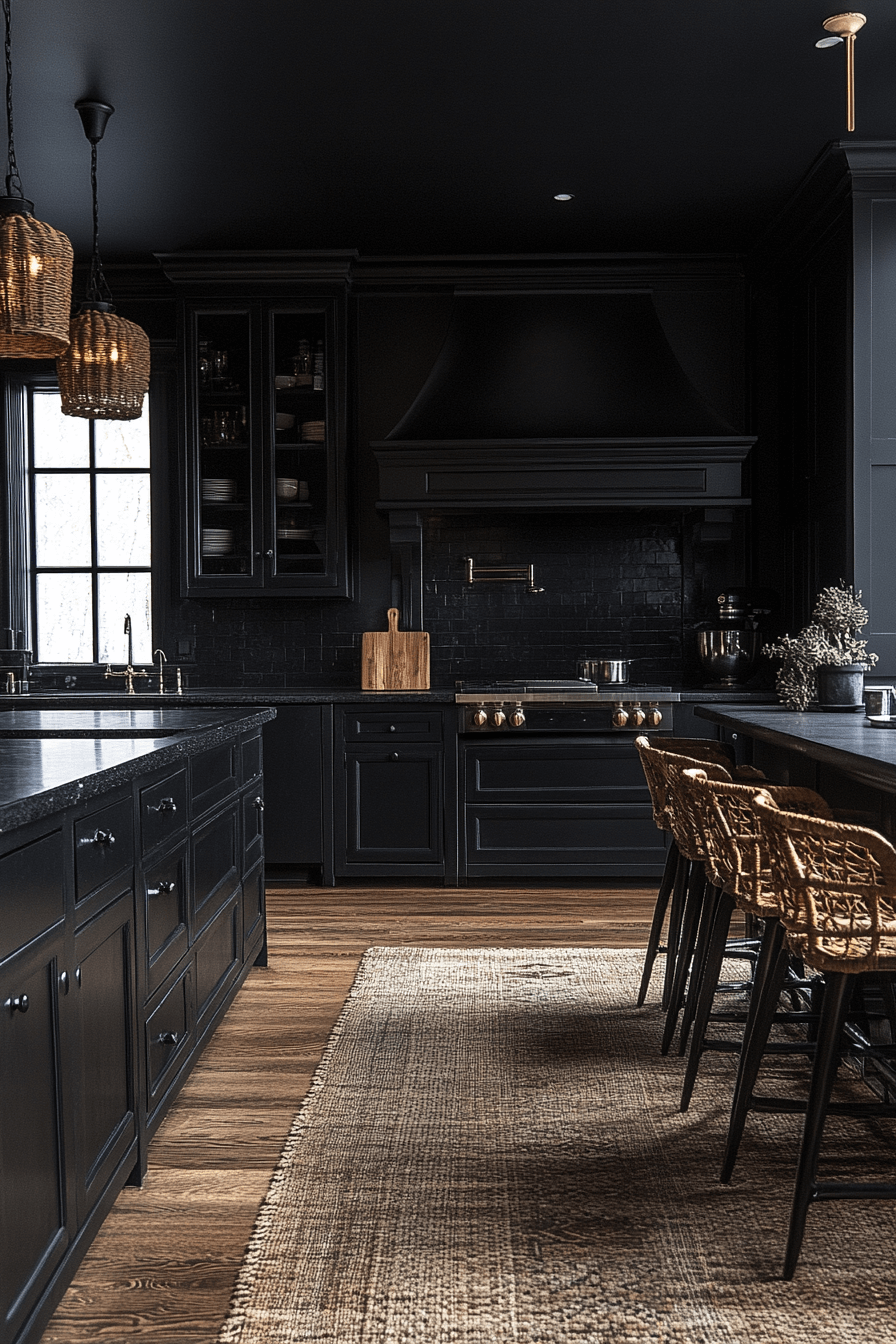 29 Dark and Moody Kitchen Spaces That Turn Everyday Cooking into Art 14 dark and moody kitchen