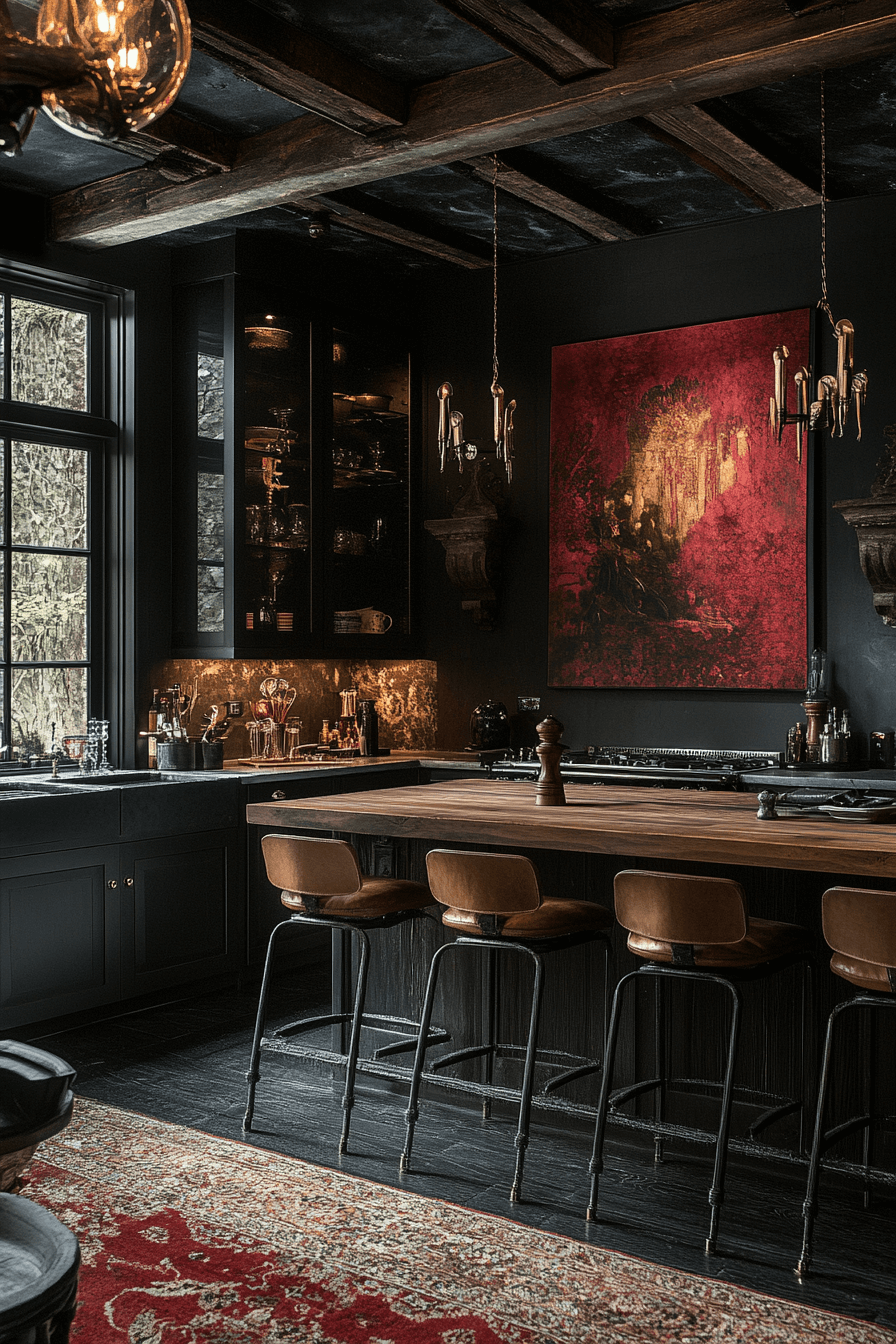 29 Dark Academia Kitchen Designs for Lovers of Literature and Aesthetics 14 dark academia kitchen