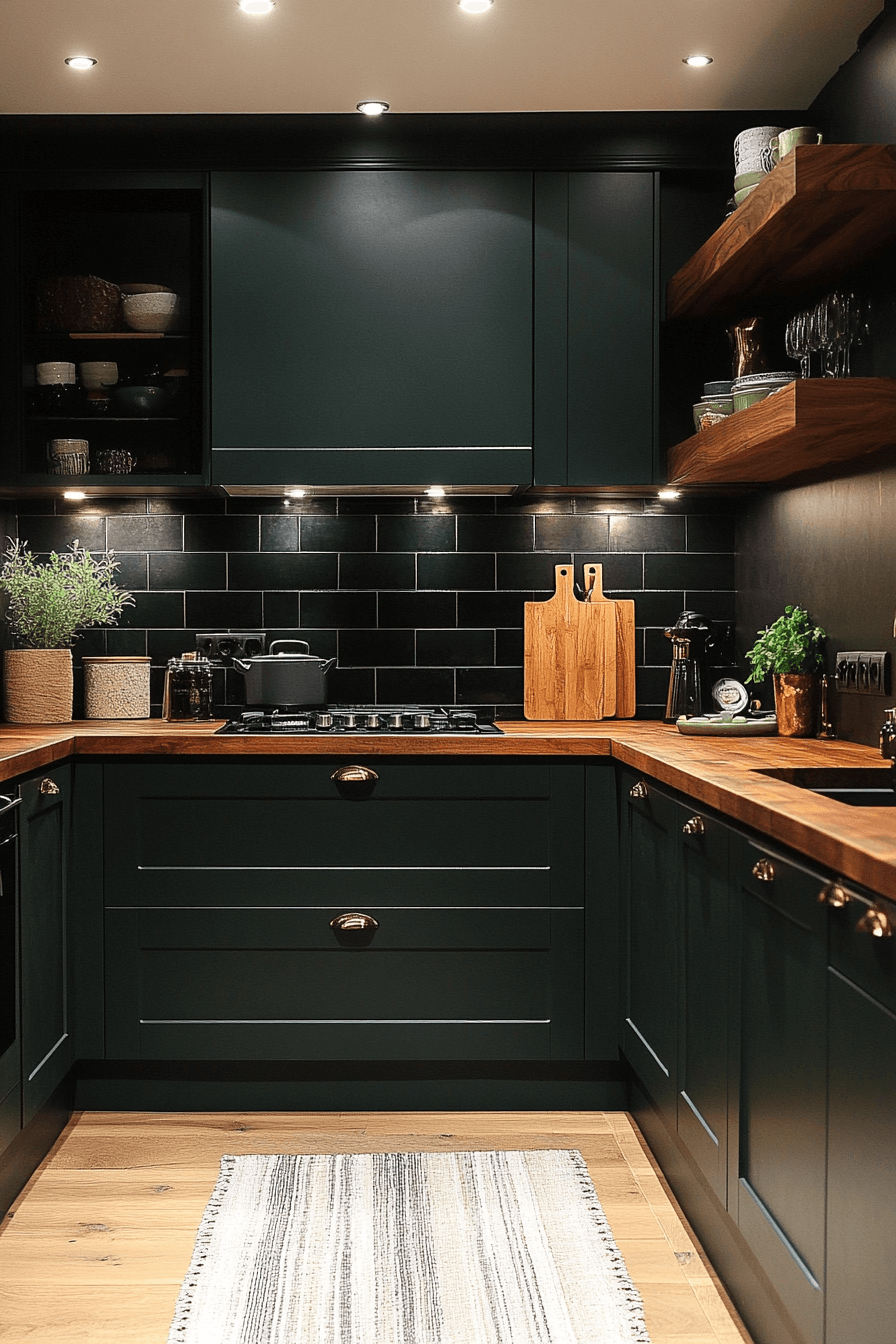 29 Small Moody Kitchen Inspirations That Make Darkness Feel Delightful 15 small moody kitchen