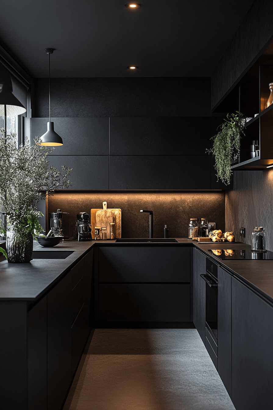 29 Small Moody Kitchen Inspirations That Make Darkness Feel Delightful 16 small moody kitchen
