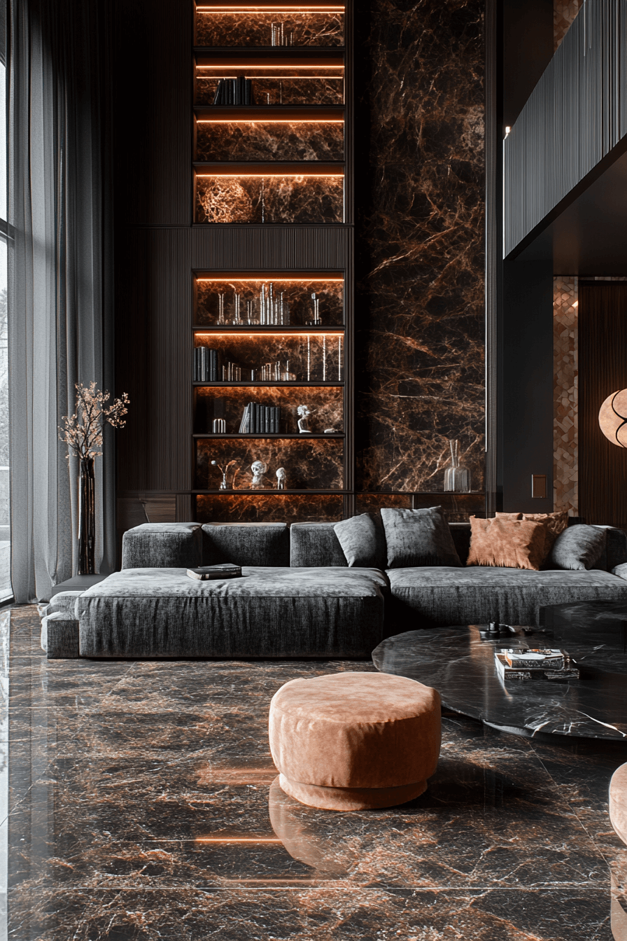 29 Black Living Room Decor Inspirations for a High-Contrast Aesthetic 16 black living room decor