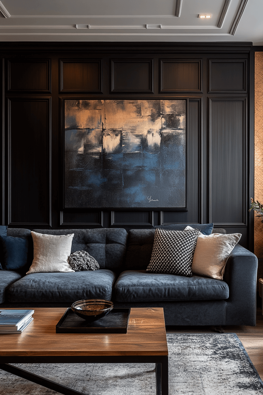 29 Black Living Room Decor Inspirations for a High-Contrast Aesthetic 17 black living room decor