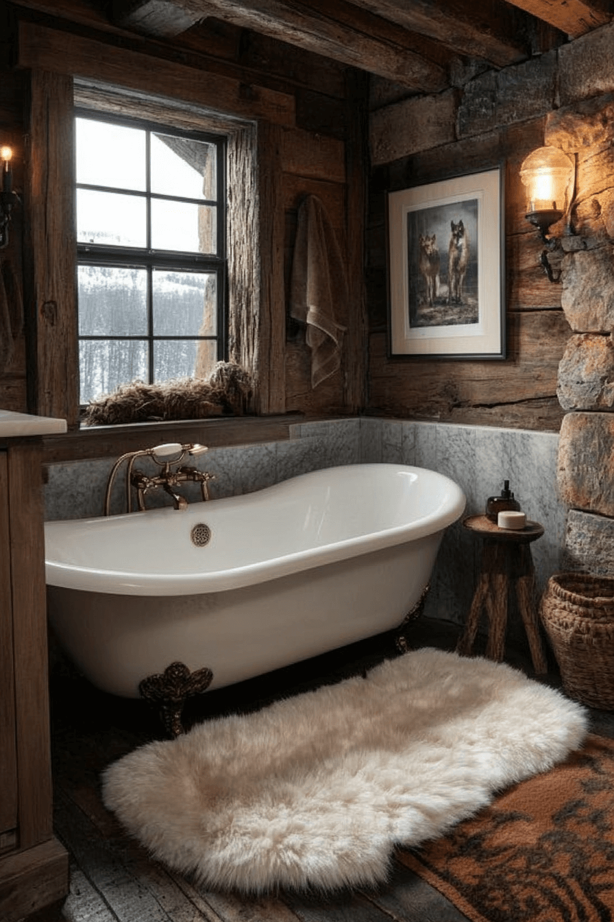 29 Old Cabin Interior Bathroom Inspirations for a Peaceful Escape 17 old cabin interior bathroom