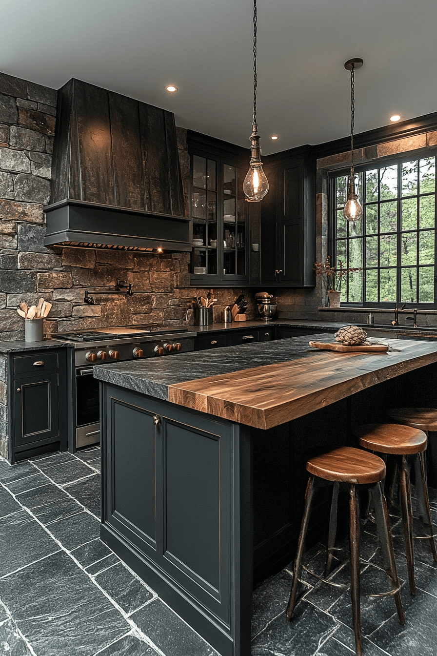 29 Moody Cottage Kitchen Interiors That Radiate Peace and Personality 17 moody cottage kitchen