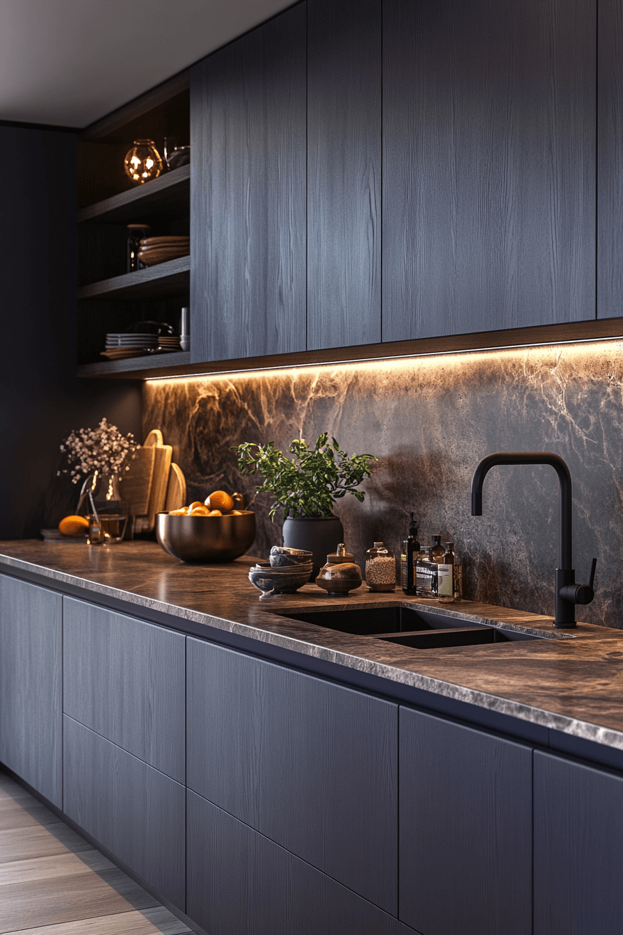 29 Small Moody Kitchen Inspirations That Make Darkness Feel Delightful 18 small moody kitchen