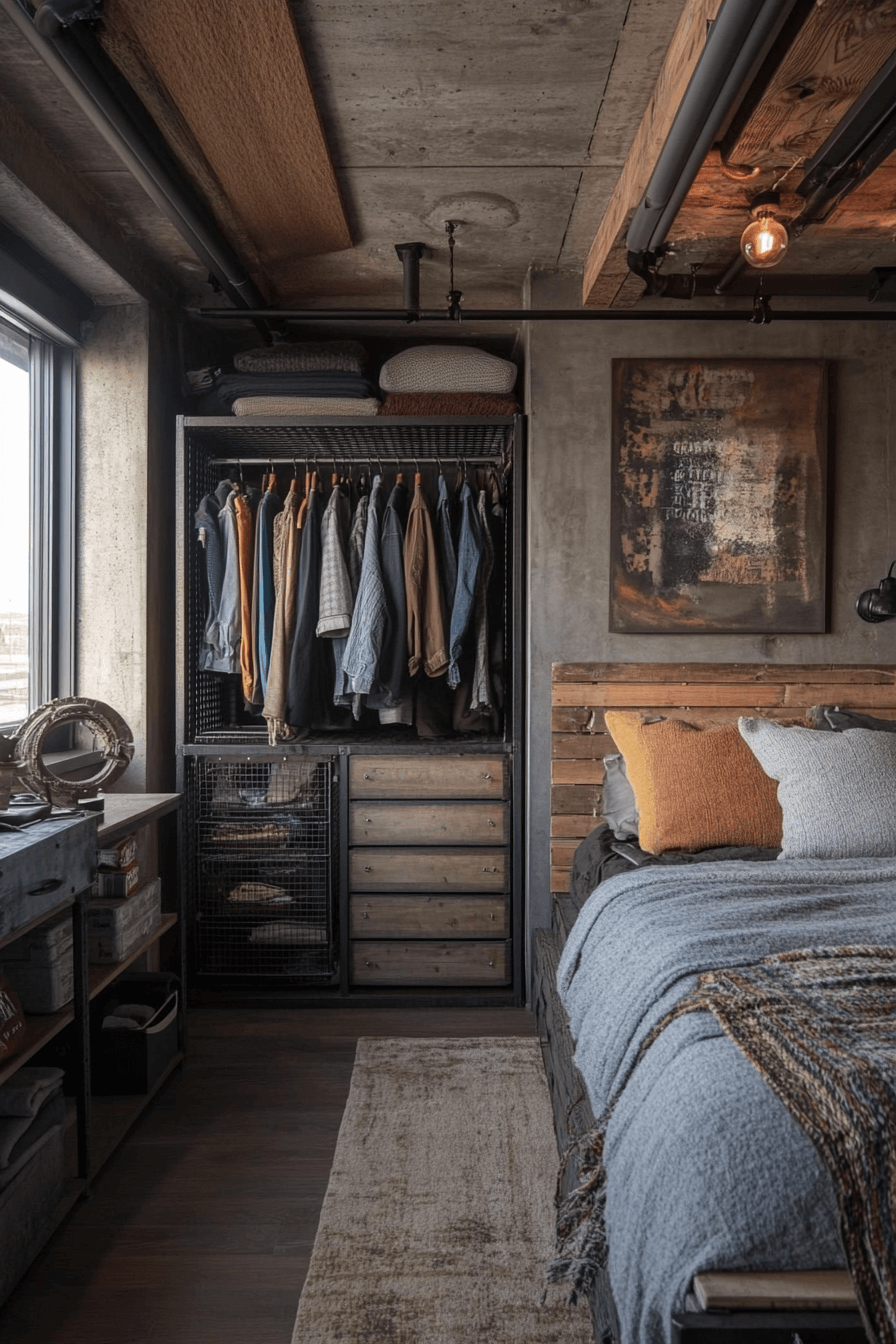 29 Industrial Bedroom Design Inspirations That Feel Fresh and Functional 18 industrial bedroom design