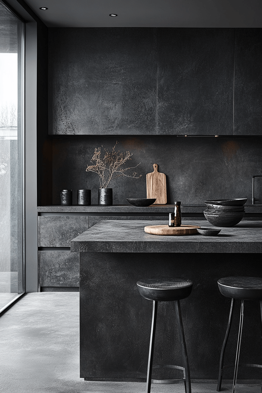 29 Dark and Moody Kitchen Spaces That Turn Everyday Cooking into Art 19 dark and moody kitchen