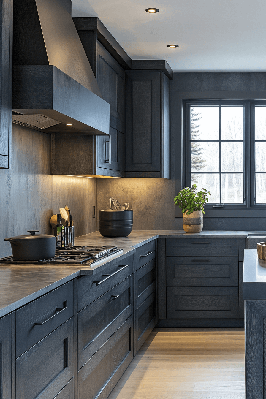 29 Moody Kitchen Cabinets to Embrace Rich Tones and Timeless Style 19 moody kitchen cabinets