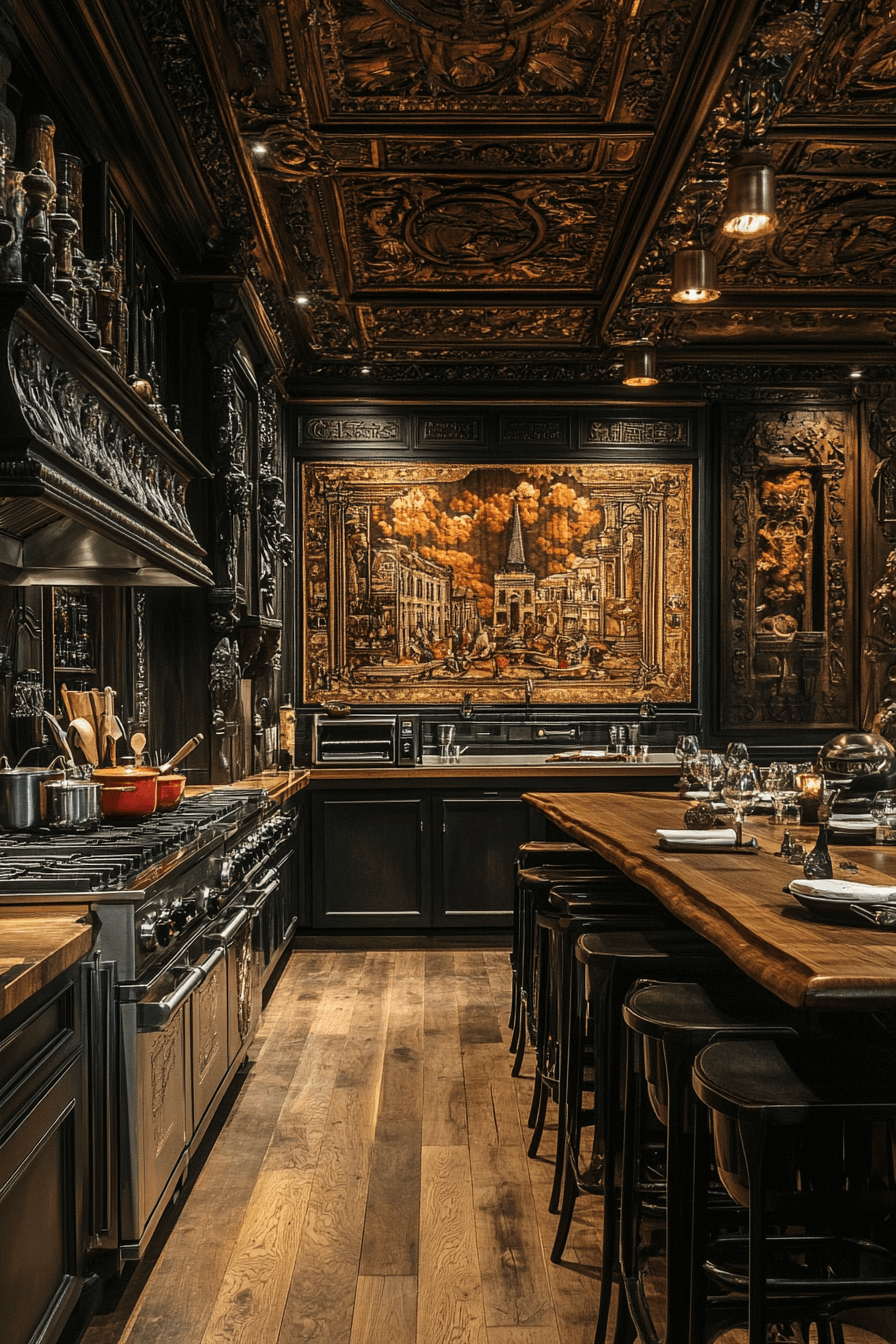 29 Dark Academia Kitchen Designs for Lovers of Literature and Aesthetics 19 dark academia kitchen