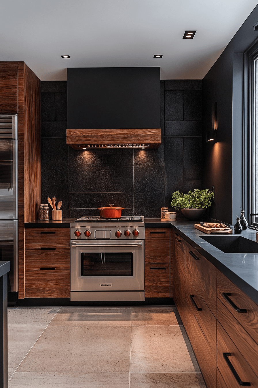 29 Small Moody Kitchen Inspirations That Make Darkness Feel Delightful 19 small moody kitchen