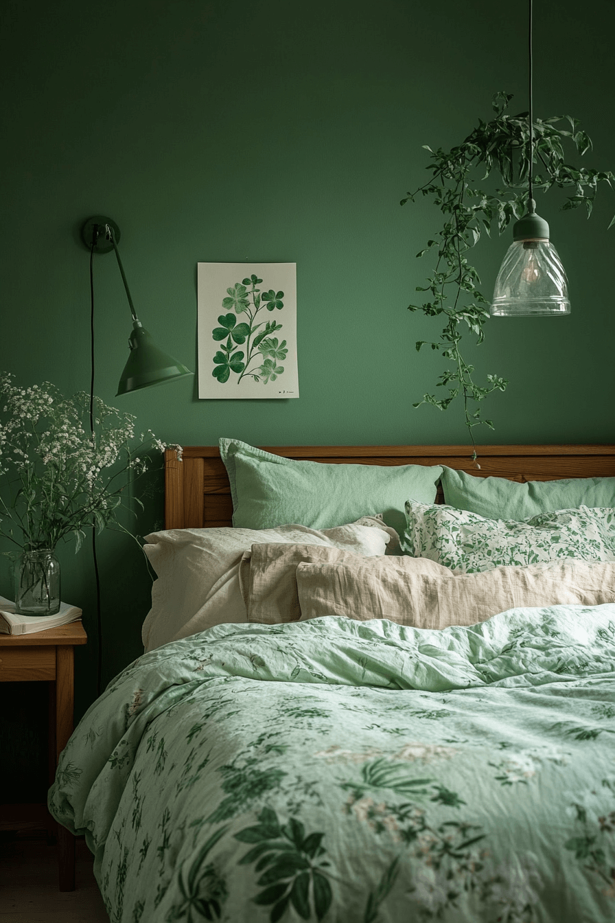 29 Moody Green Bedroom Designs to Turn Your Bedroom into a Tranquil Escape 19 moody green bedroom