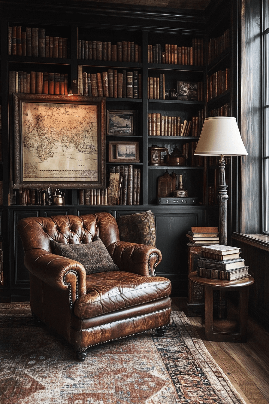 29 Moody Vintage Living Room Designs to Bring Vintage Charm into Contemporary Living 2 moody vintage living room