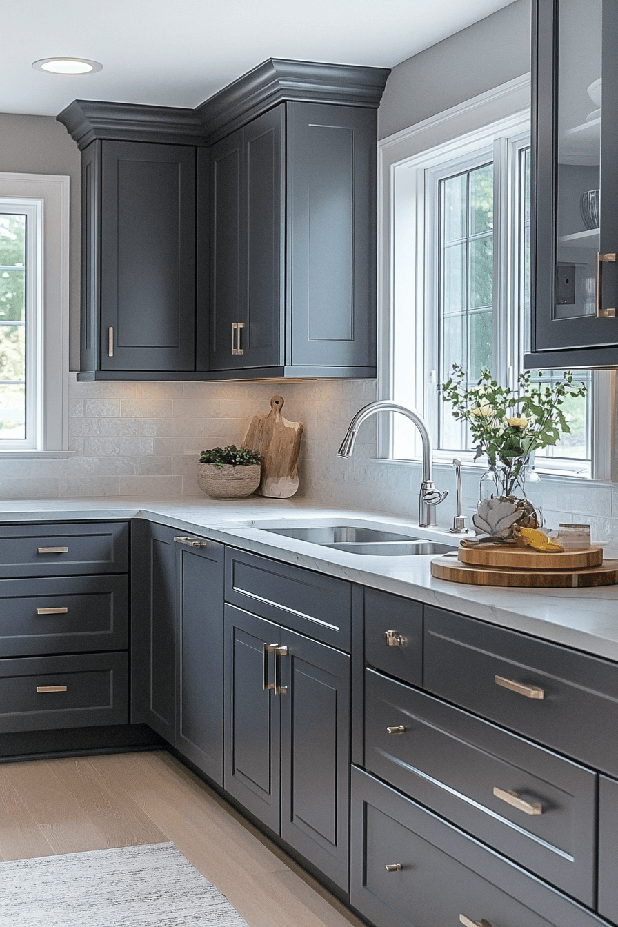29 Dark Grey Kitchen Cabinets That Turn Simple Spaces Into Showstoppers 2 dark grey kitchen cabinets