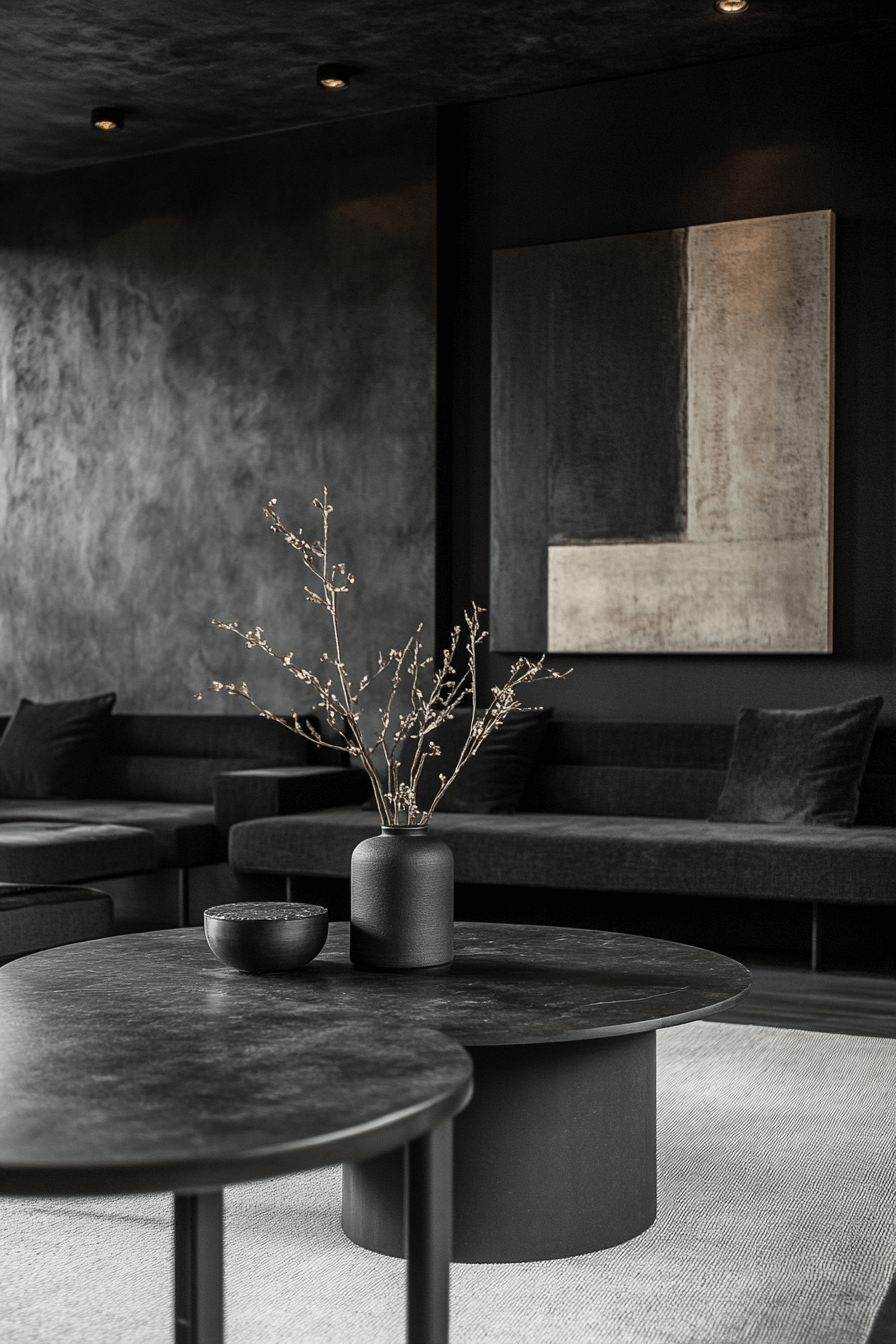 29 Black Living Room Decor Inspirations for a High-Contrast Aesthetic 2 black living room decor