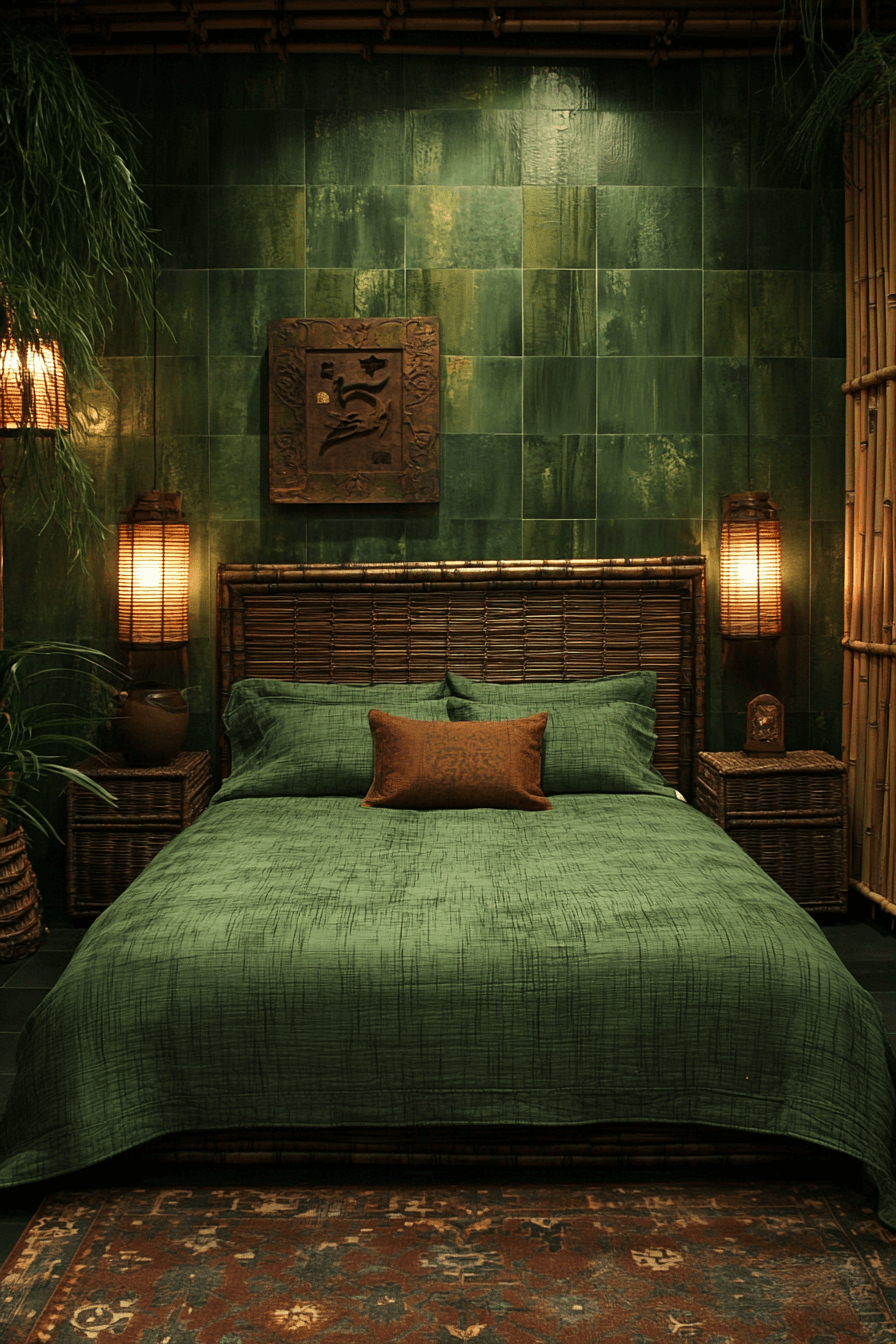 29 Moody Green Bedroom Designs to Turn Your Bedroom into a Tranquil Escape 20 moody green bedroom
