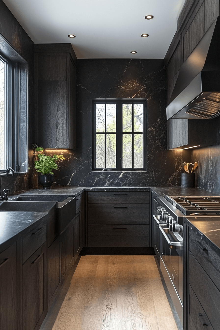 29 Small Moody Kitchen Inspirations That Make Darkness Feel Delightful 20 small moody kitchen