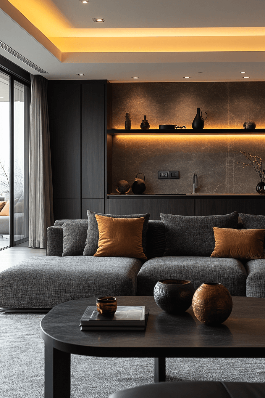 29 Black Living Room Decor Inspirations for a High-Contrast Aesthetic 21 black living room decor