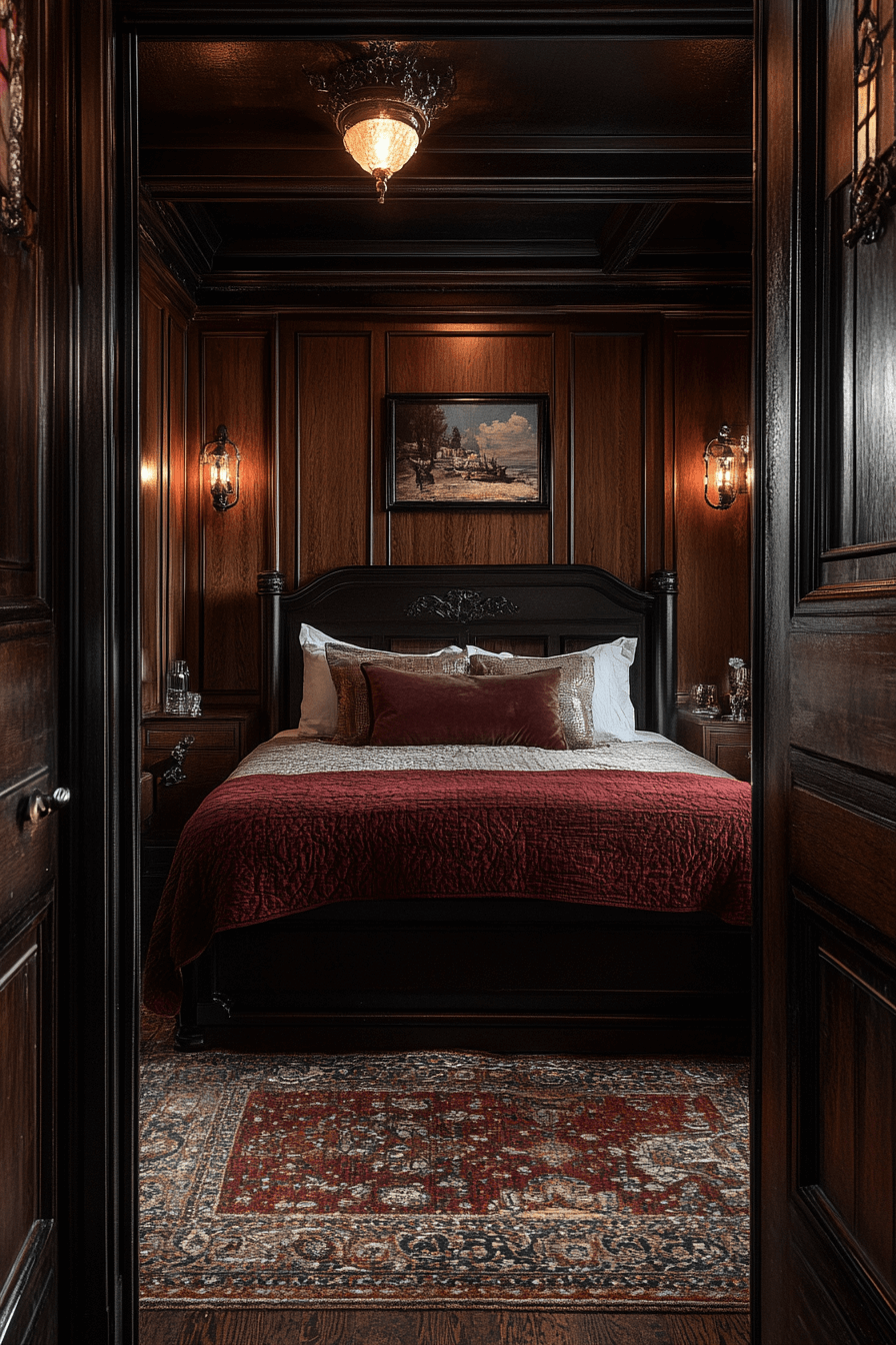 29 Moody Vintage Bedroom Ideas to Add Personality and Comfort to Your Room 21 moody vintage bedroom